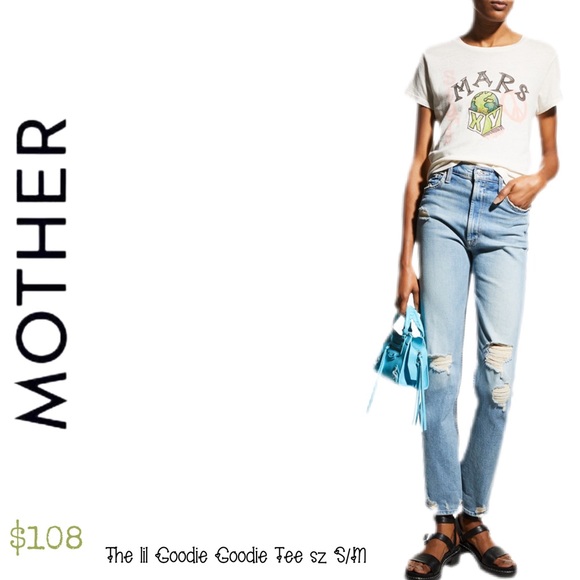 NWT MOTHER “Lol Goodie Goodie Tee”  BE THAT COOL ✔️🪐 - Picture 2 of 12